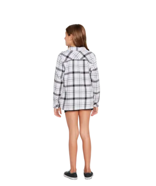 Volcom Girls Getting Rad Plaid Long Sleeve Flannel