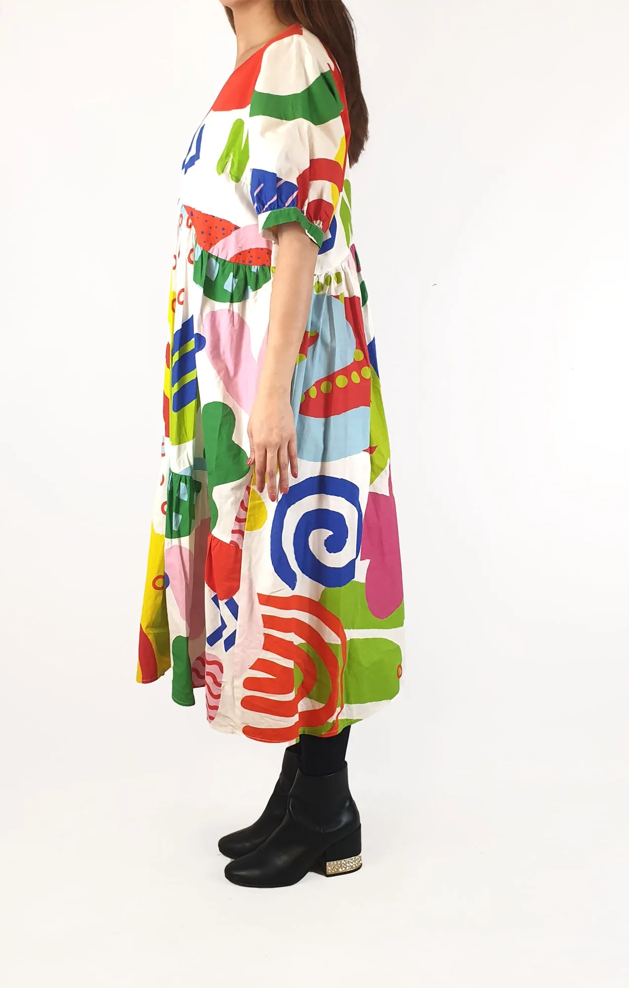 Vow Studio colourful tiered dress size 10 (RRP $249)