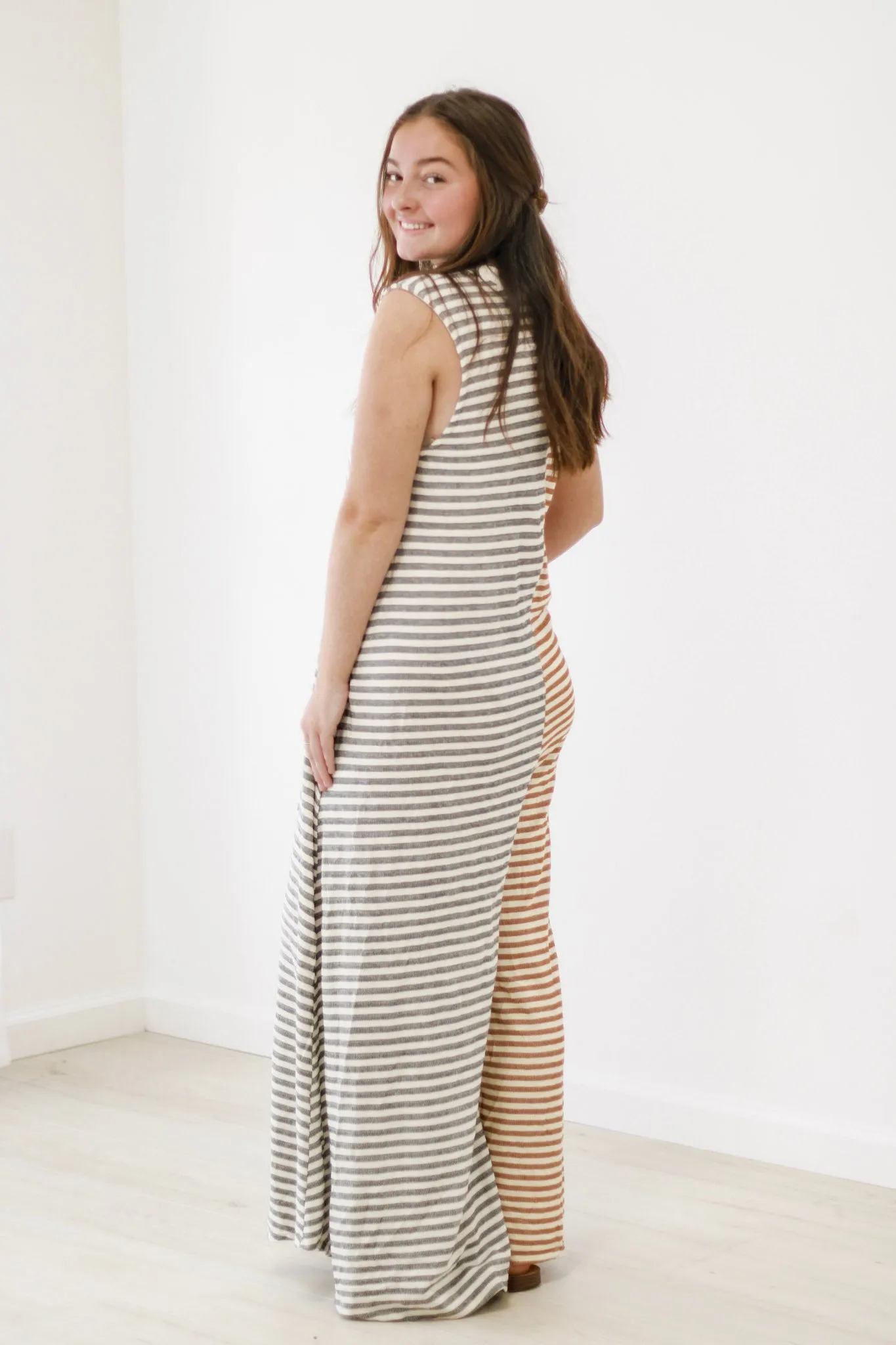 Wasted on You Striped Jumpsuit