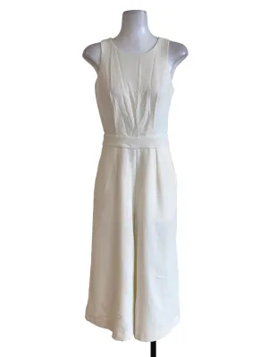 White Scoop Neck Jumpsuits
