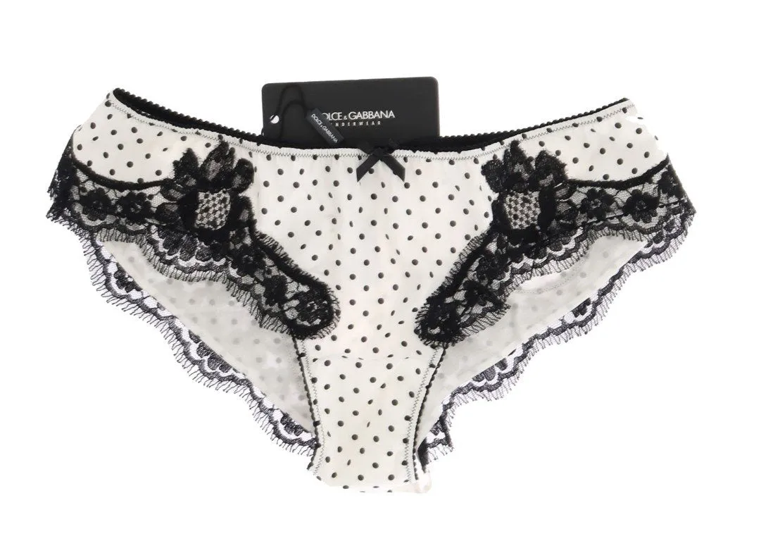 White Silk Lace Stretch Underwear Bottoms