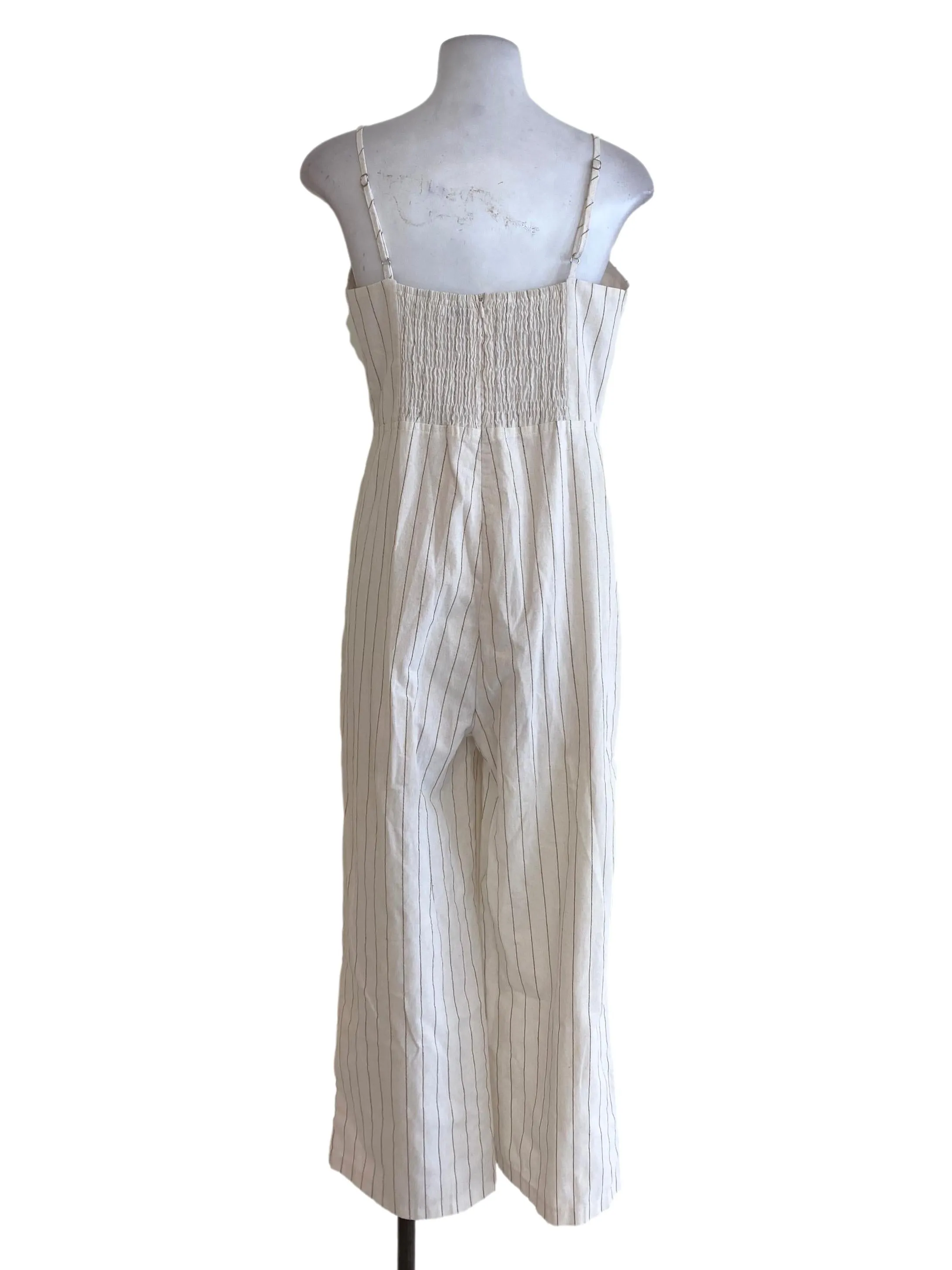 White Striped Jumpsuits