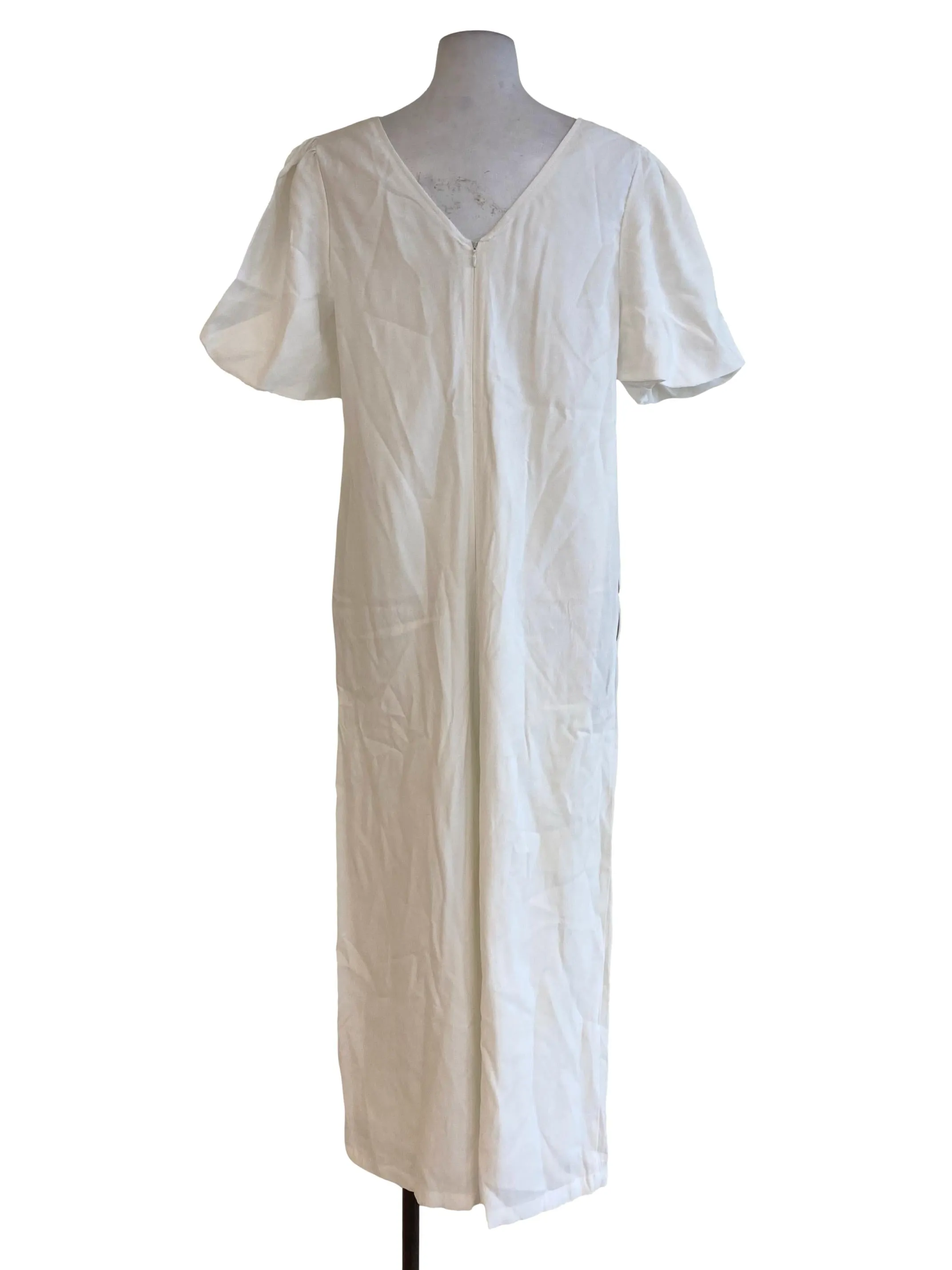 White V Neck Jumpsuits