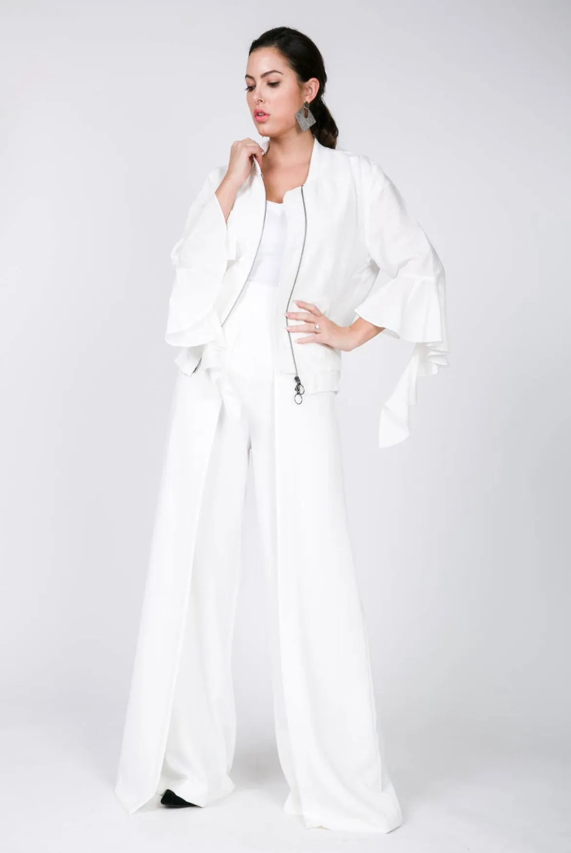 White Wide Leg Pants