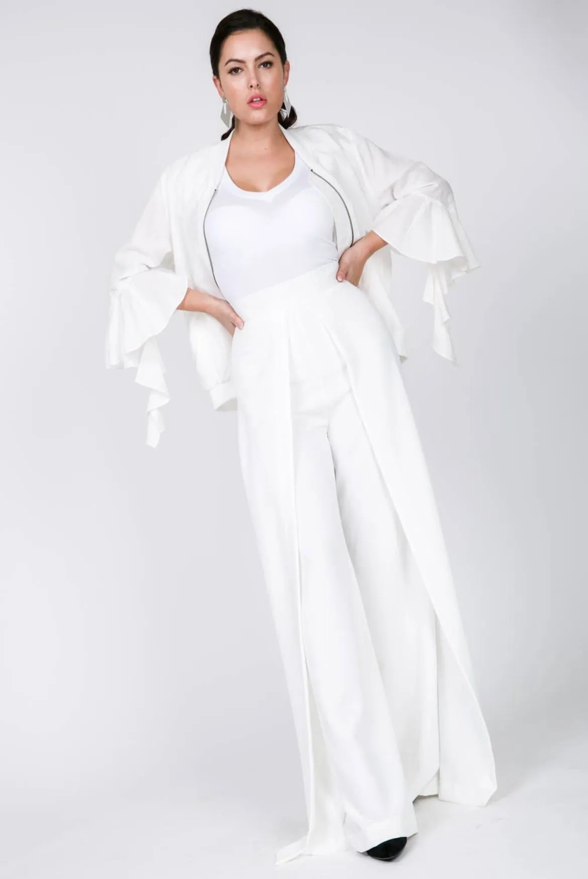 White Wide Leg Pants