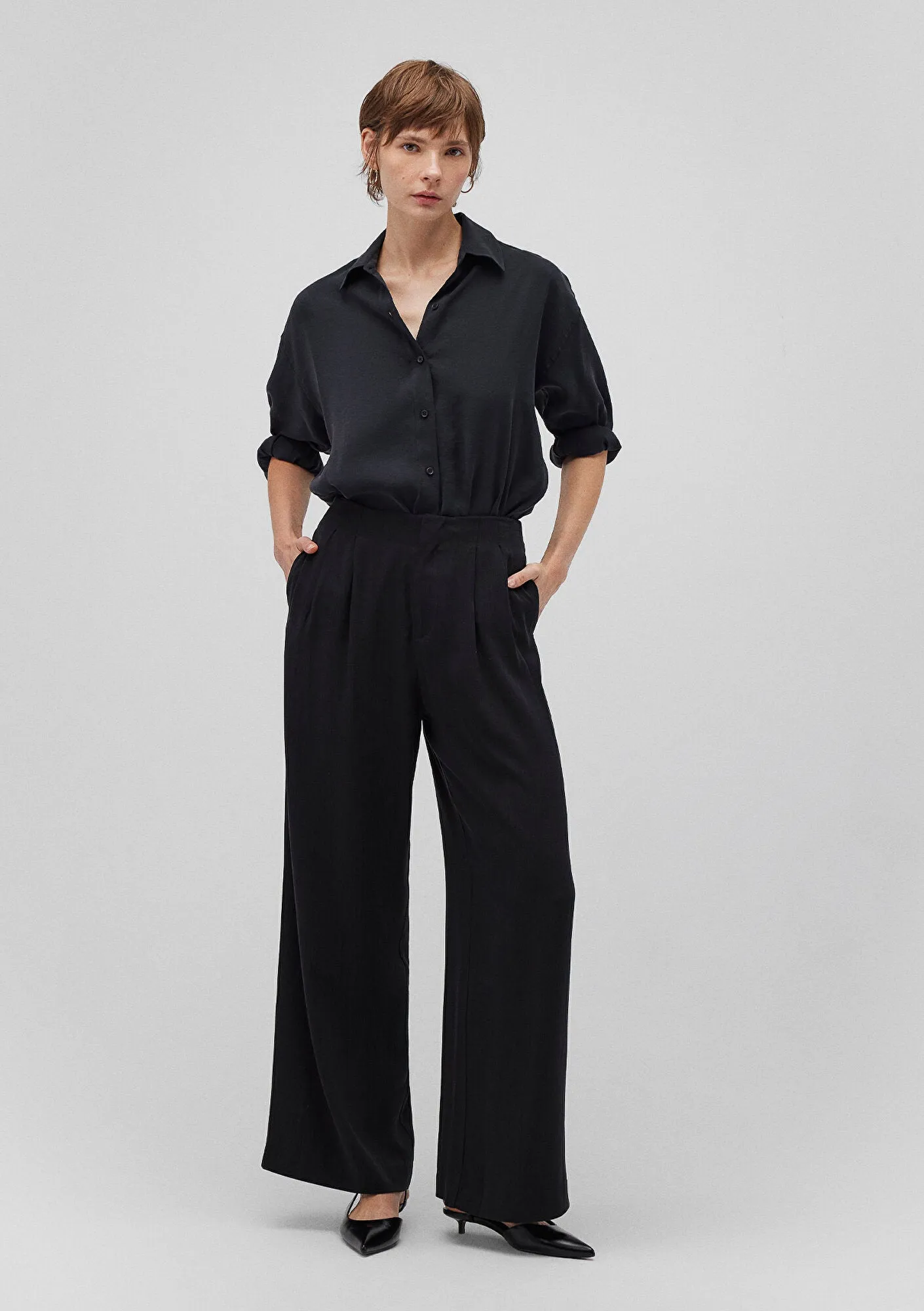 Wide Leg Black Pants