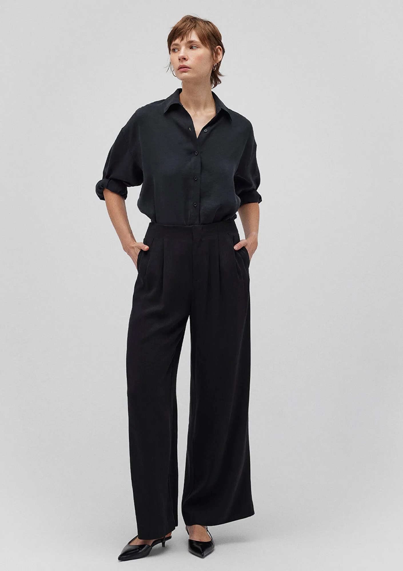 Wide Leg Black Pants