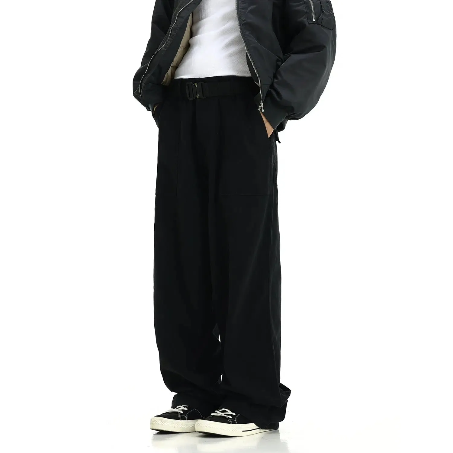 Wide-Leg Cargo Pants