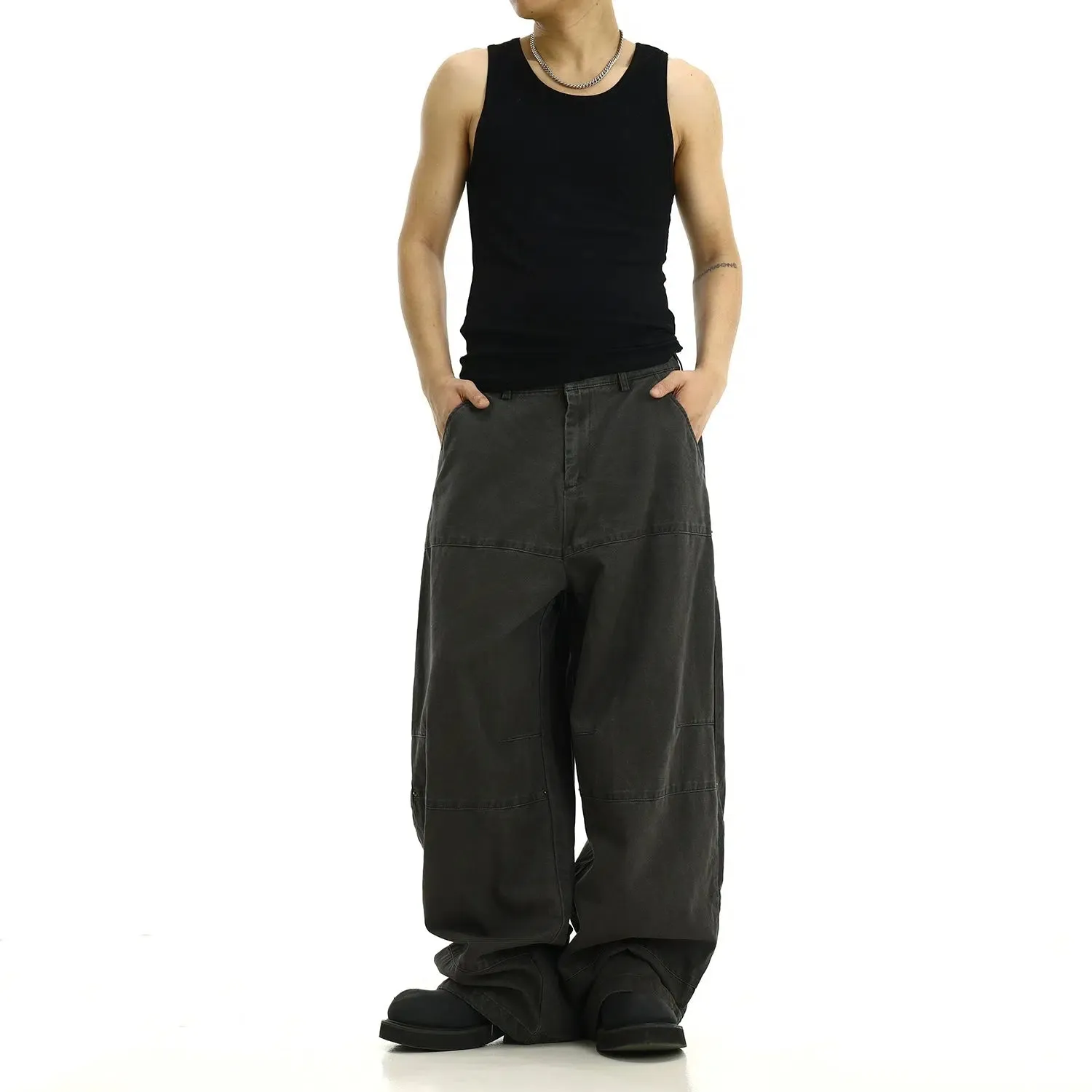 Wide-Leg Cargo Pants
