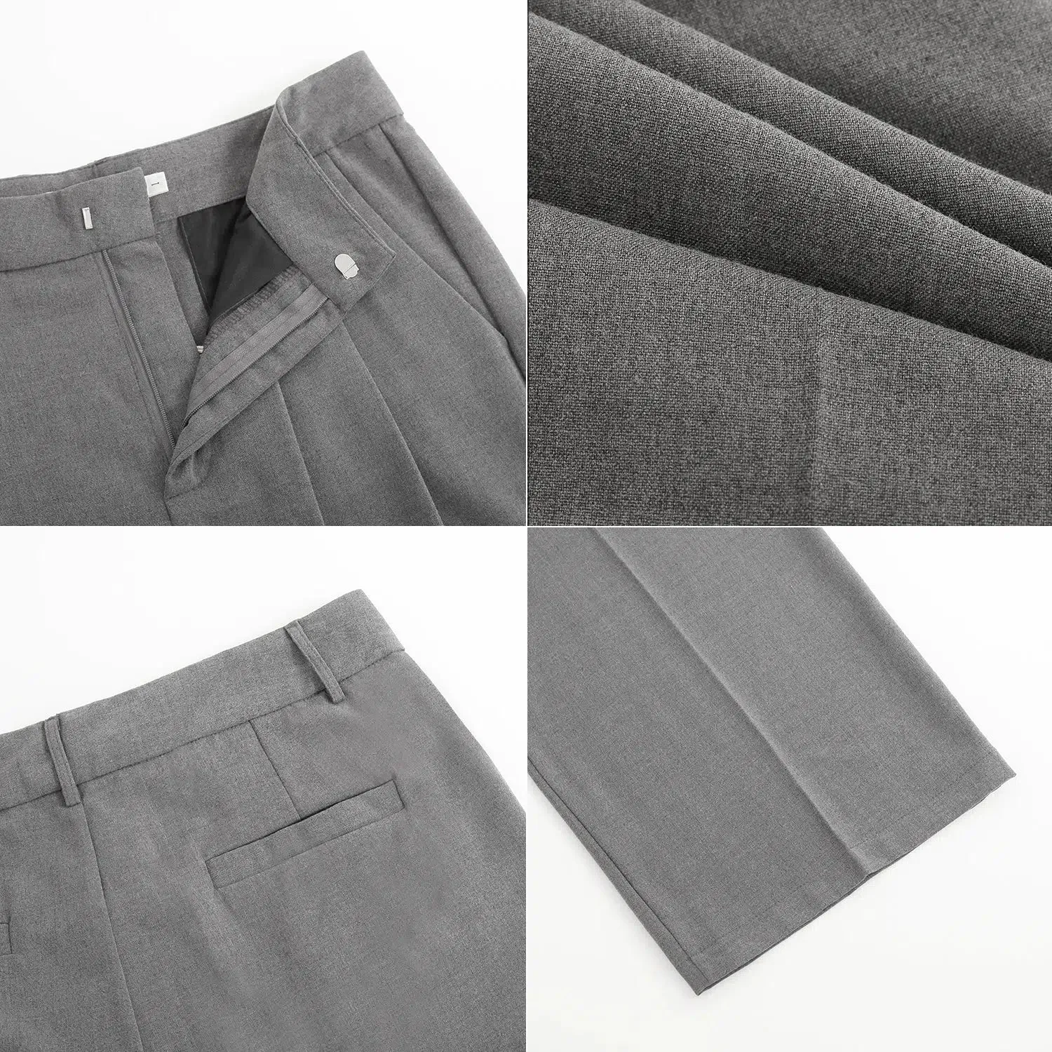 Wide-Leg Drape Suit Pants