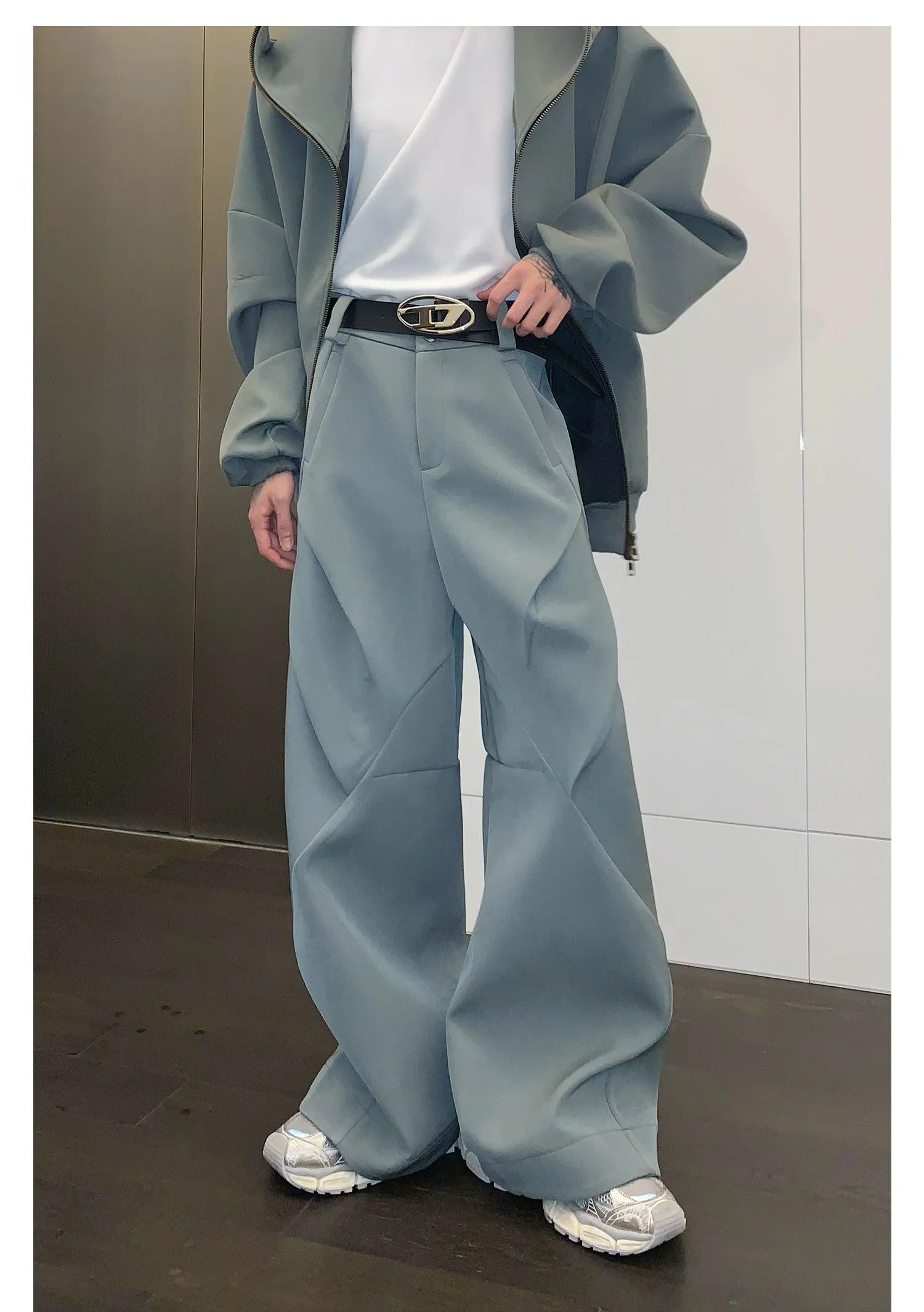 Wide Leg Mopping Pants