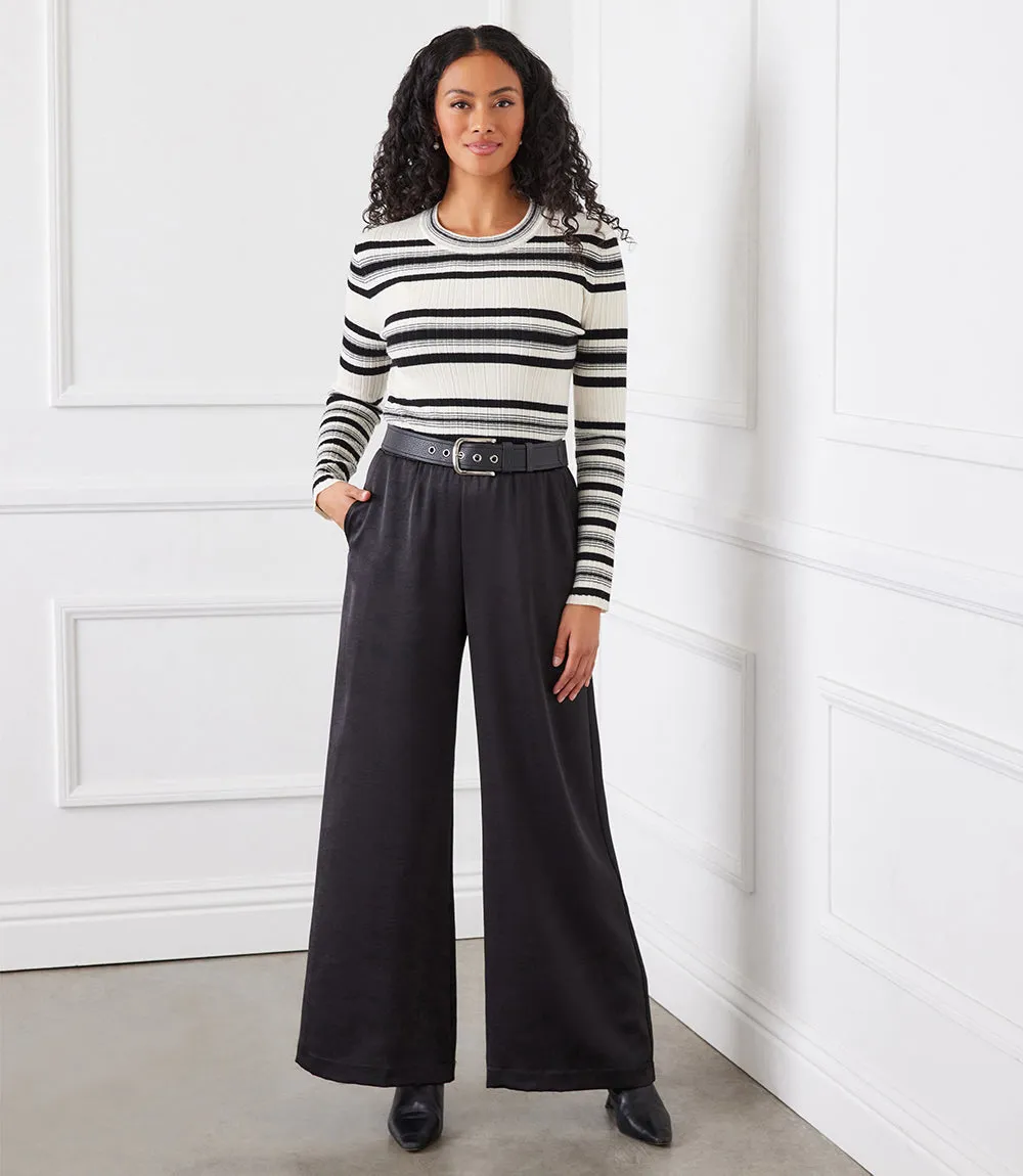 Wide Leg Satin Pants