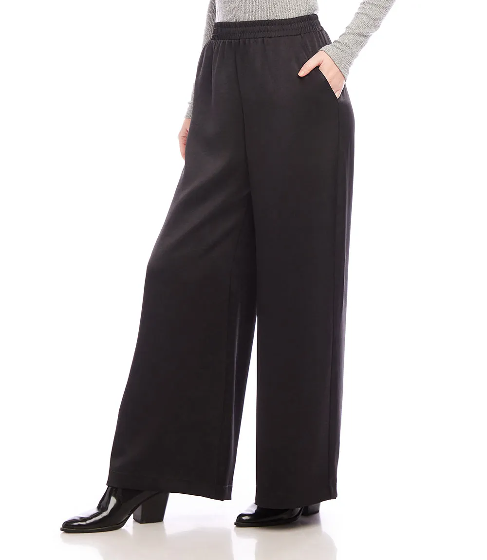 Wide Leg Satin Pants