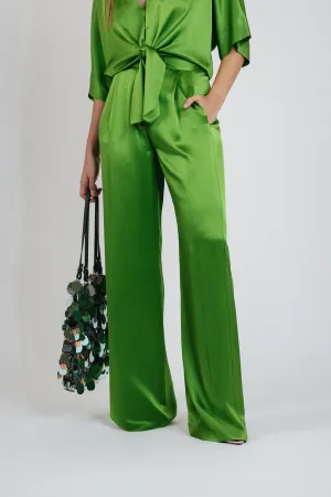 Wide Leg Trouser in Leaf