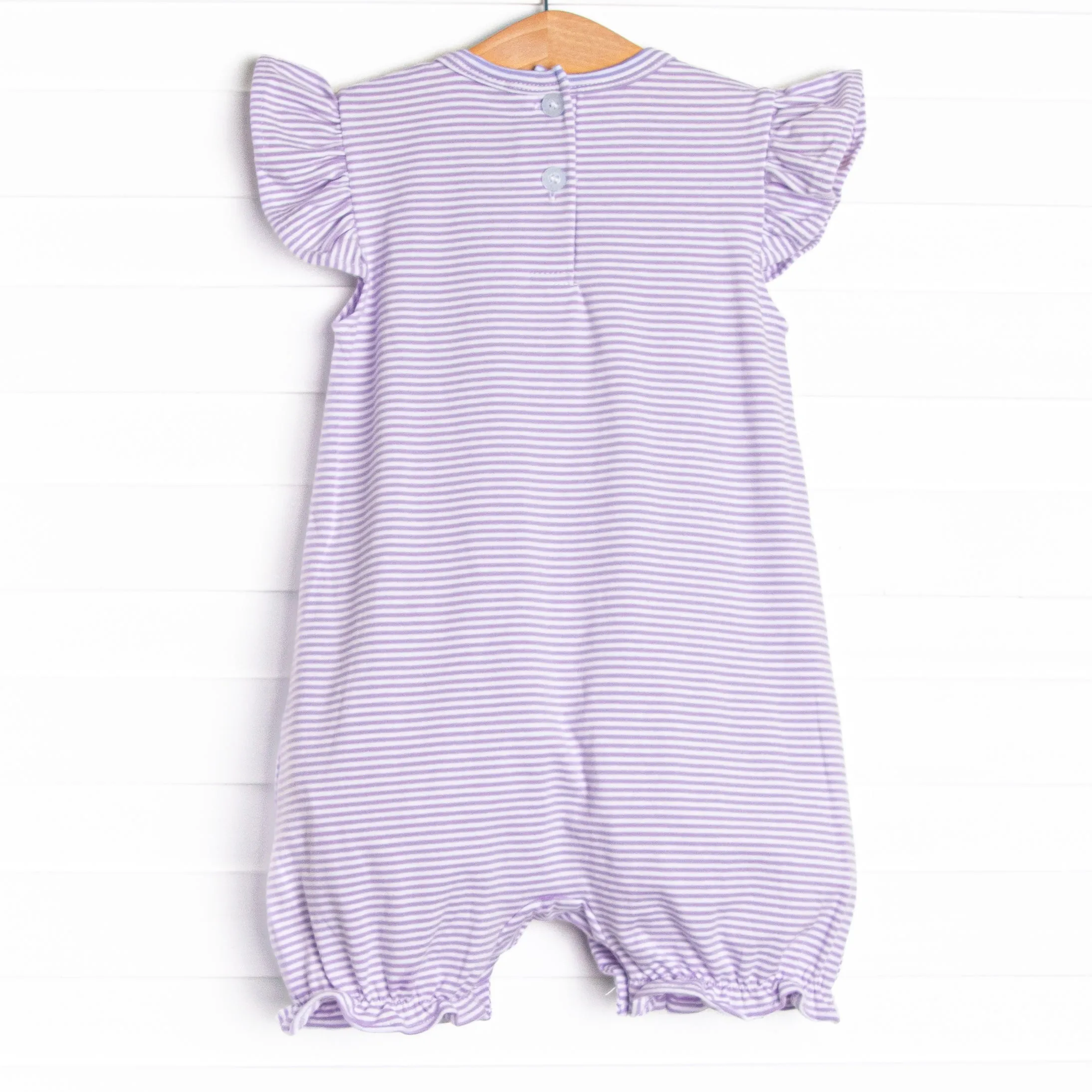 Wings in the Wind Applique Romper, Purple