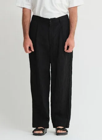 WO/LI Tumbler Single Pleated Wide Pants | Navy