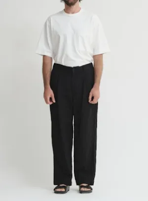 WO/LI Tumbler Single Pleated Wide Pants | Navy