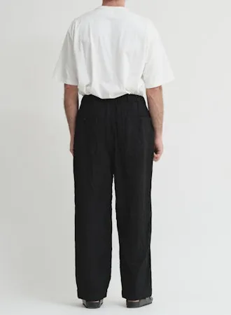 WO/LI Tumbler Single Pleated Wide Pants | Navy