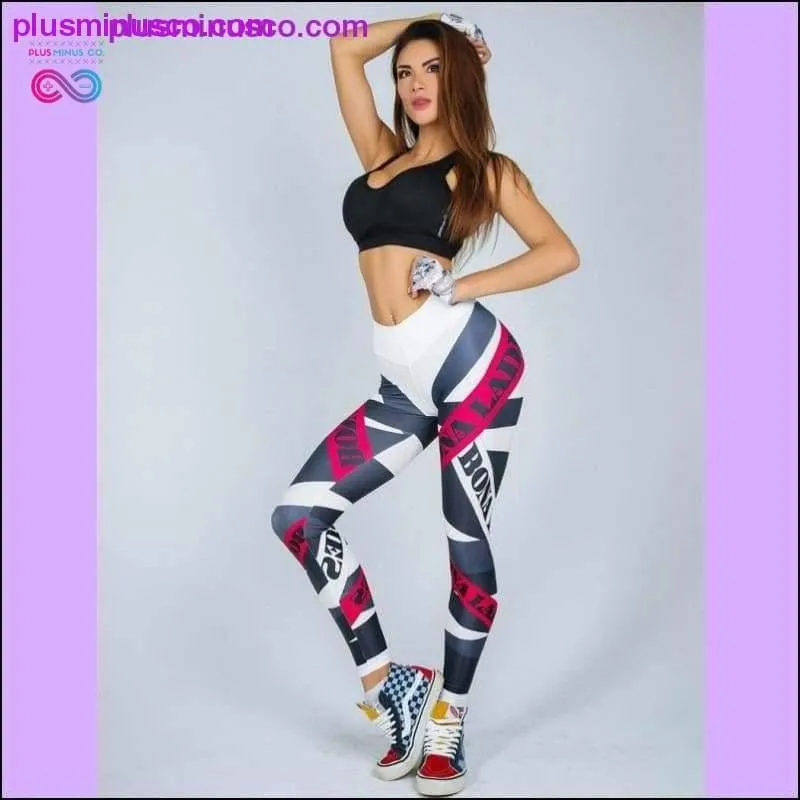 Women Elastic Gym Fitness Sport Printed Leggings