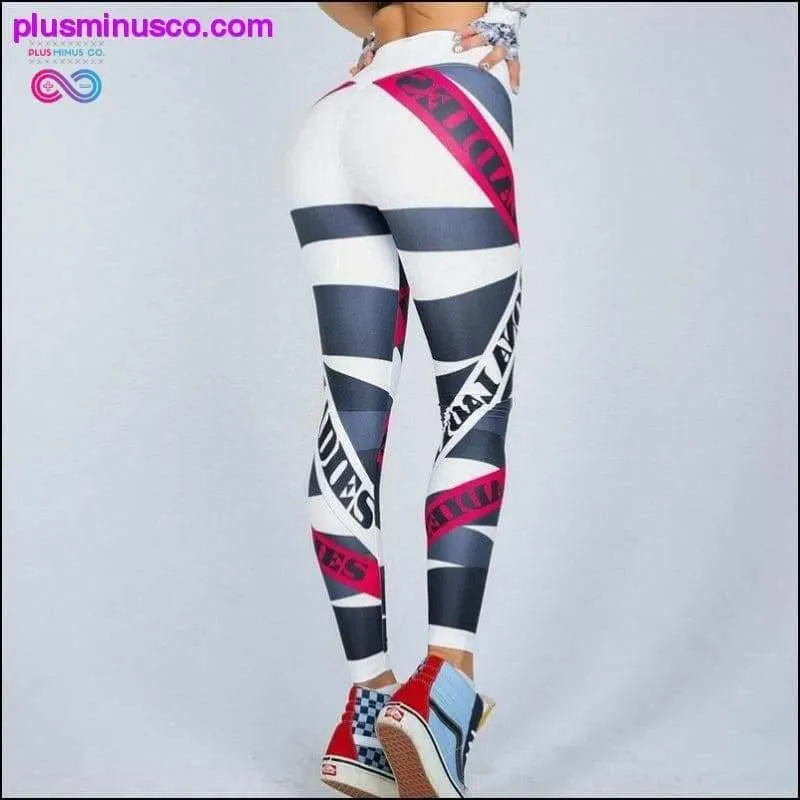 Women Elastic Gym Fitness Sport Printed Leggings