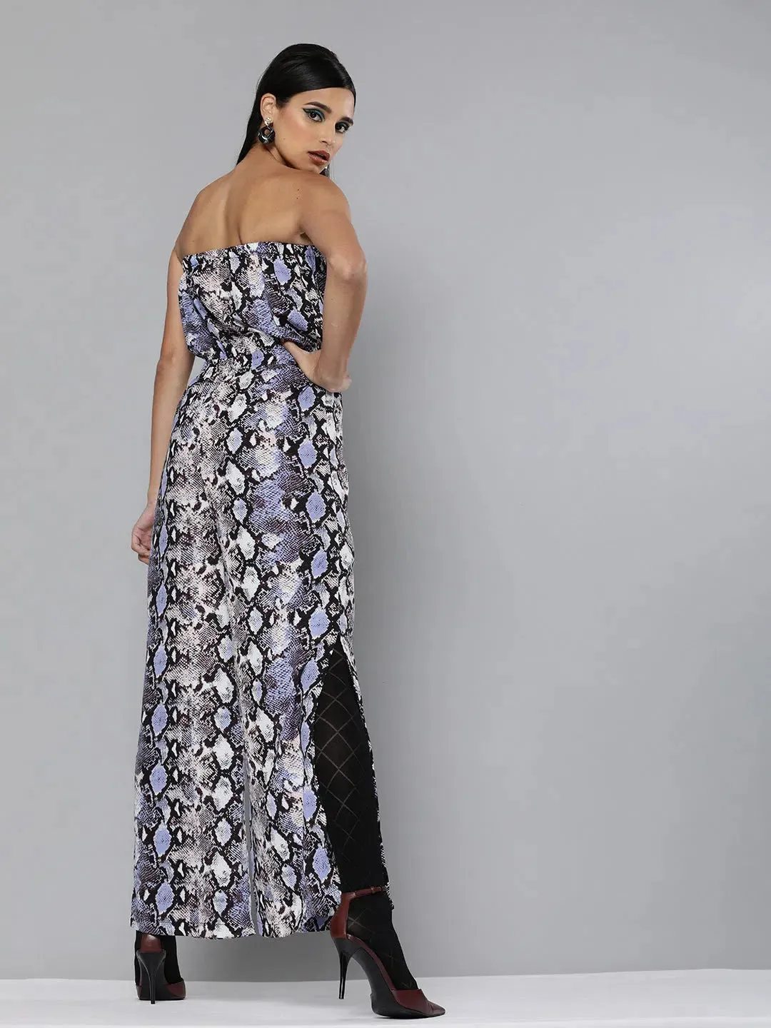 Women Printed Blue Jumpsuits & Sets