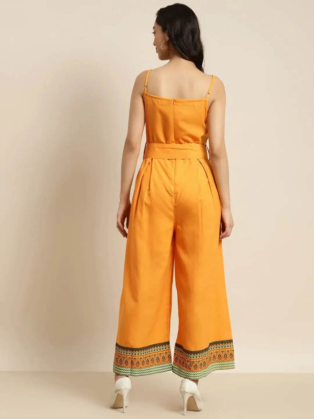 Women Printed Yellow Jumpsuits & Sets