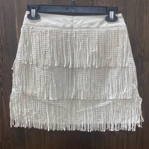 Women’s BlueB Faux Leather Fringe Mini Skirt