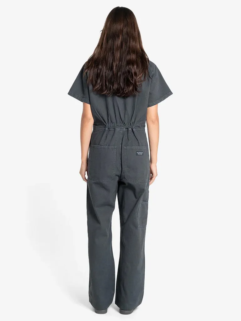 Women's Carpenter Short Sleeve Coverall - Dark Charcoal