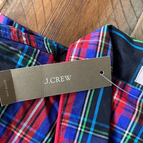Women’s J.Crew Pajamas Stewart Tartan Cottonn Poplin New Large NWT Plaid