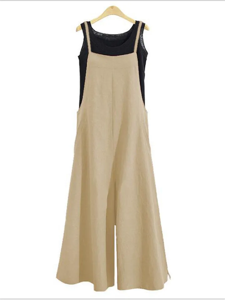 Women’s Loose Fit Wide Leg Jumpsuit Dungarees