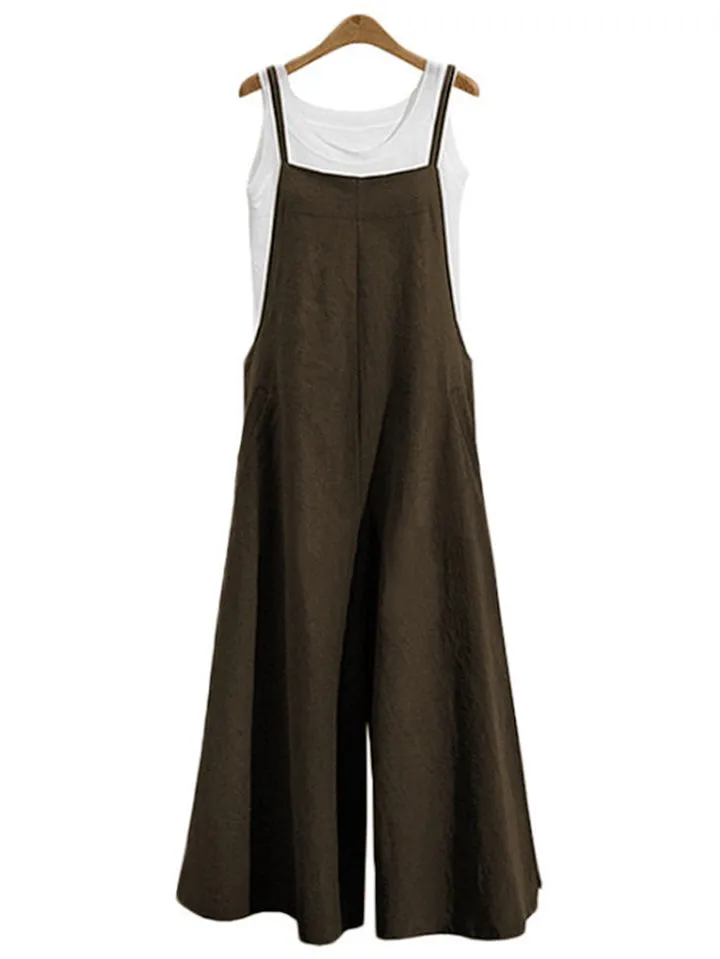 Women’s Loose Fit Wide Leg Jumpsuit Dungarees