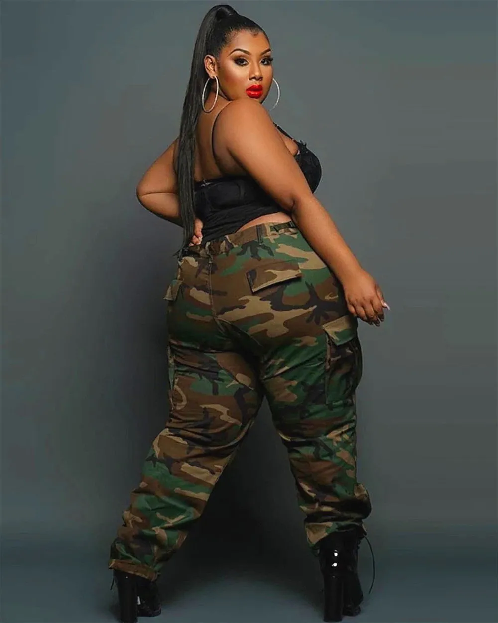 Women's Plus Size Camo Pants.
