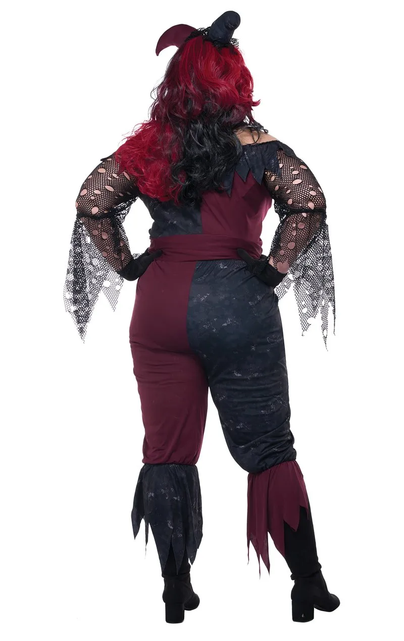 Womens Psycho Jester Plus Size Costume