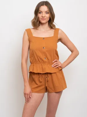 WOMEN'S WOVEN SHORT SET