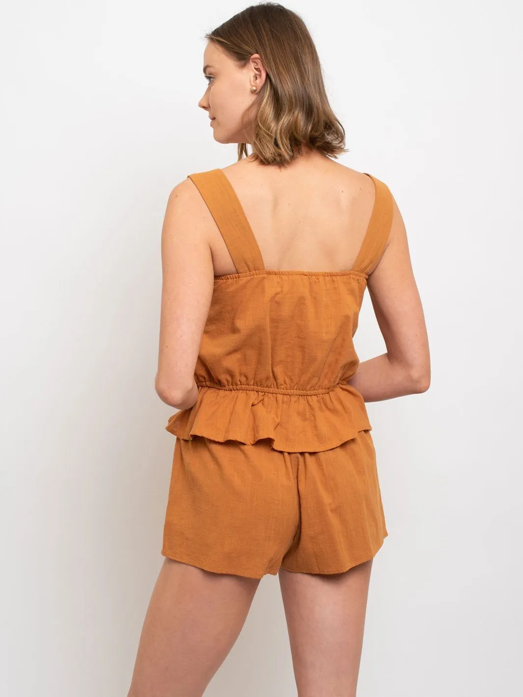 WOMEN'S WOVEN SHORT SET