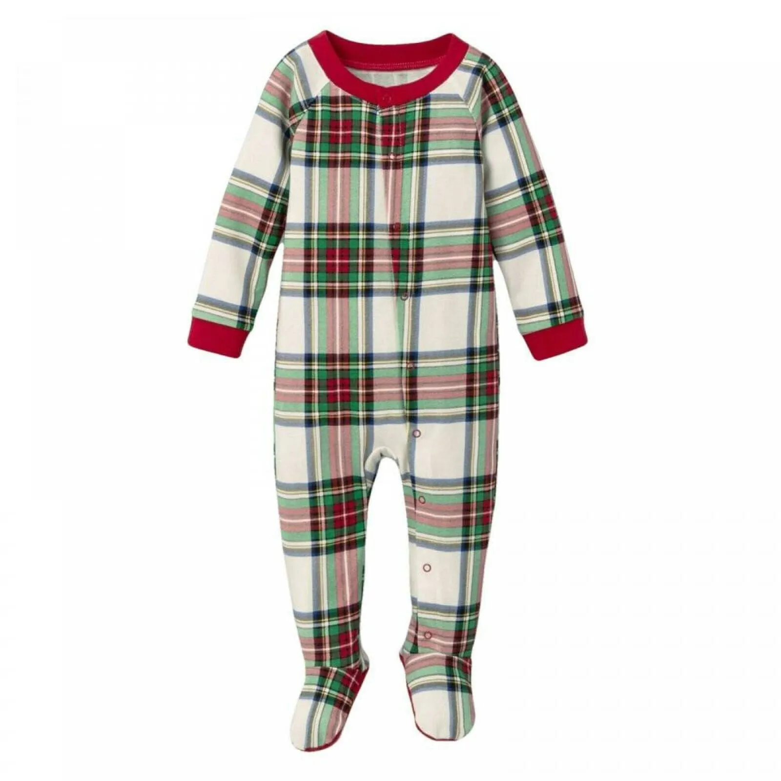 Wondershop Baby Plaid Holiday Tartan Flannel One Piece Pajamas