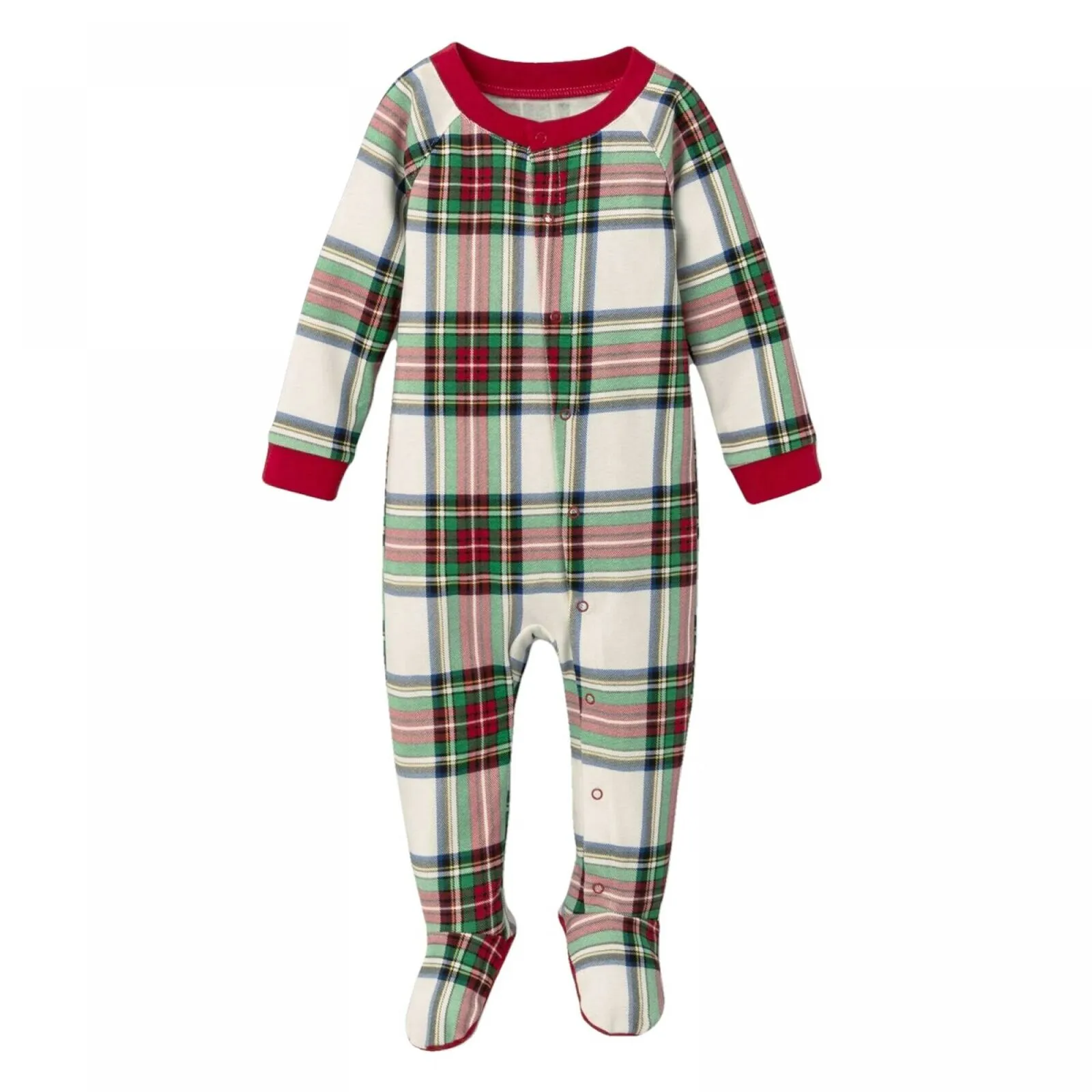 Wondershop Baby Plaid Holiday Tartan Flannel One Piece Pajamas
