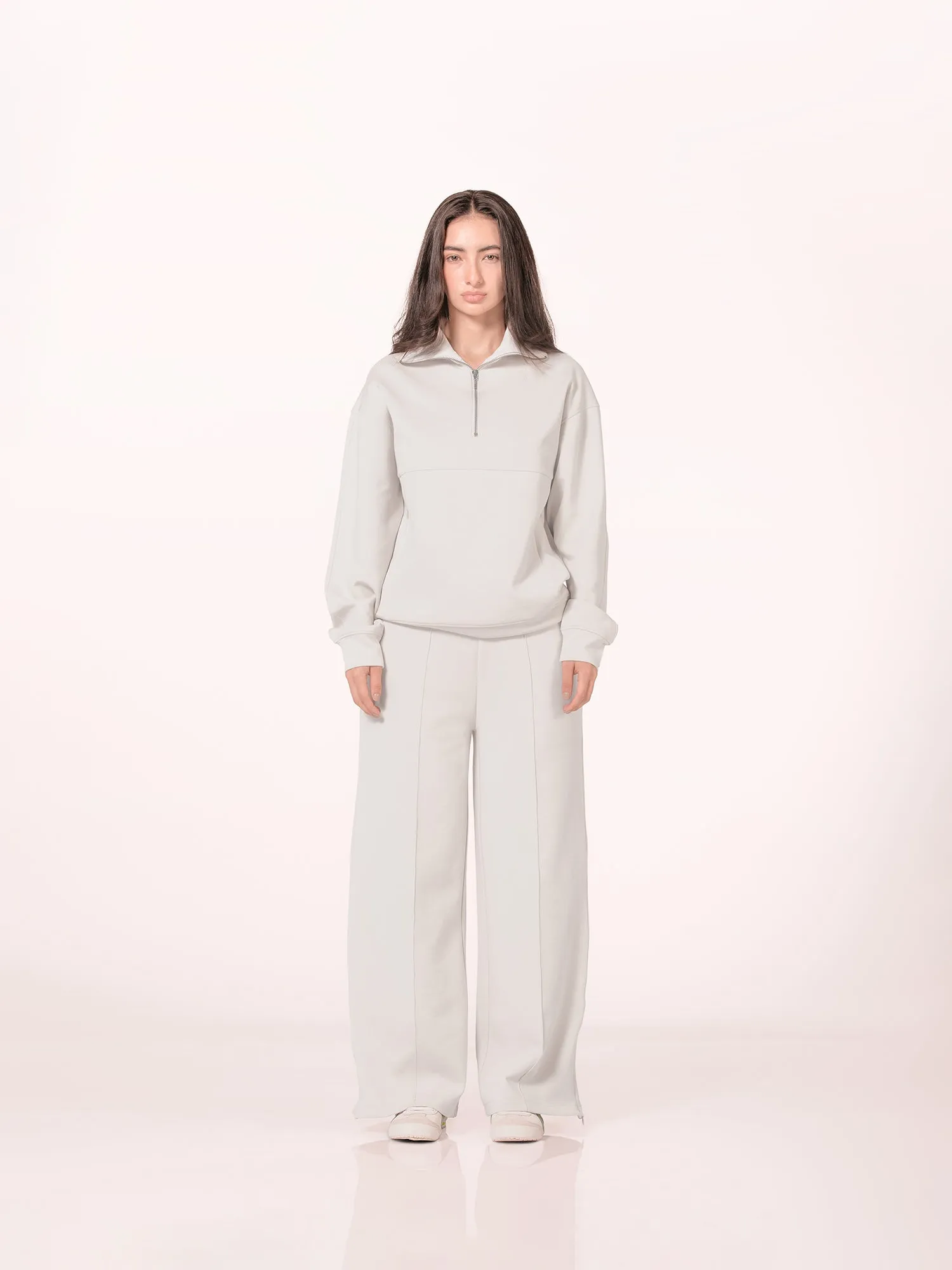woo'ed wide-leg pants