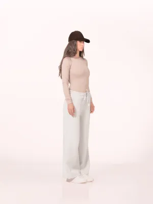 woo'ed wide-leg pants