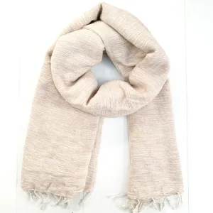 WOOL BLEND “CREAM” SHAWL 80x195CM