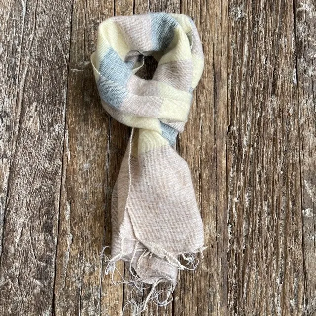 WOOL BLEND HANDLOOM SCARF 110X260CM