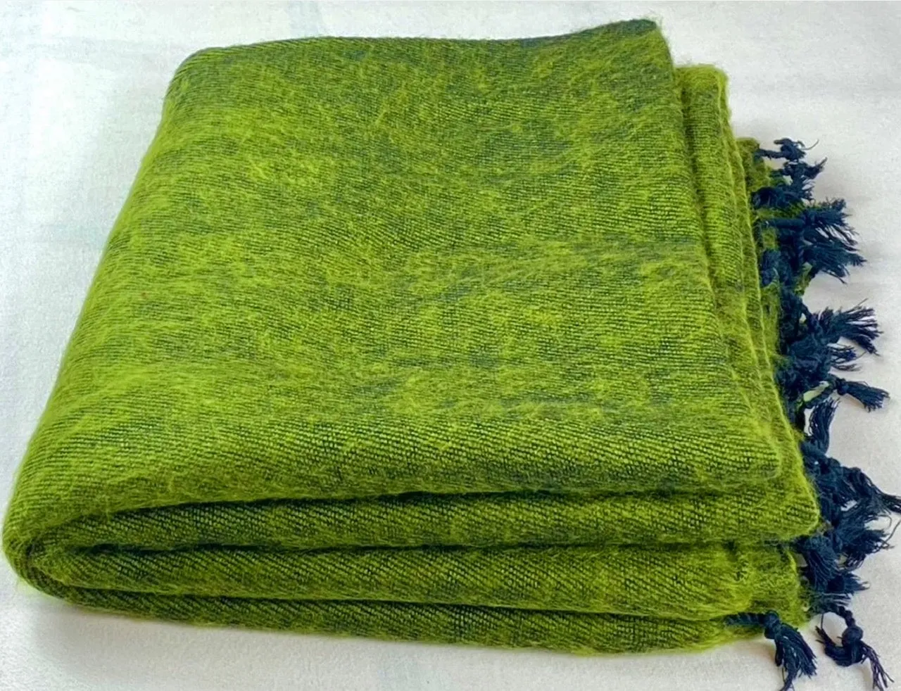 WOOL BLEND HANDLOOM SHAWL 80x195cm