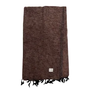 WOOL BLEND “Mocha Mist” SHAWL 80x195CM
