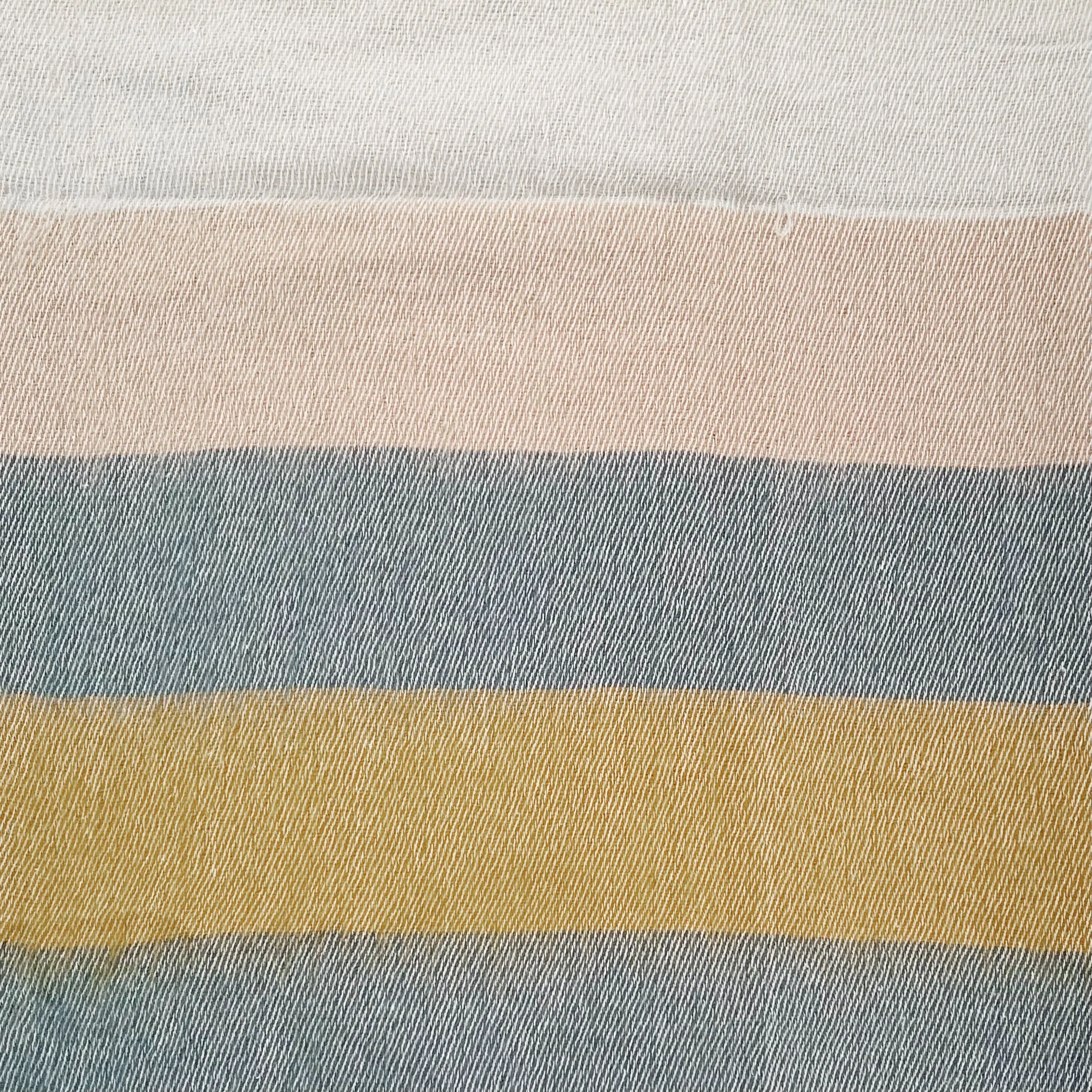 WOOL BLEND “NATURAL” STRIPED SHAWL 80x195CM