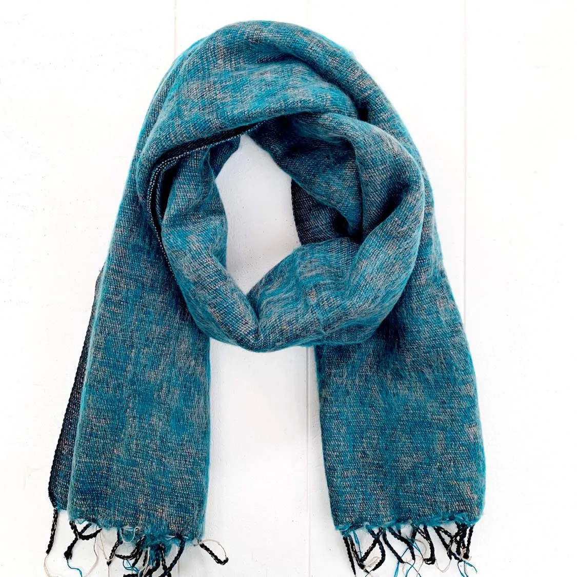 WOOL BLEND “OCEAN” SHAWL 80x195CM