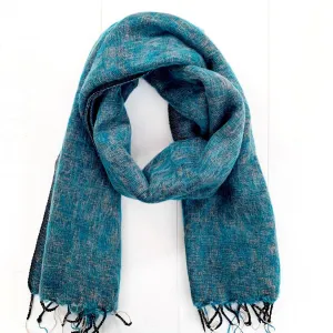 WOOL BLEND “OCEAN” SHAWL 80x195CM