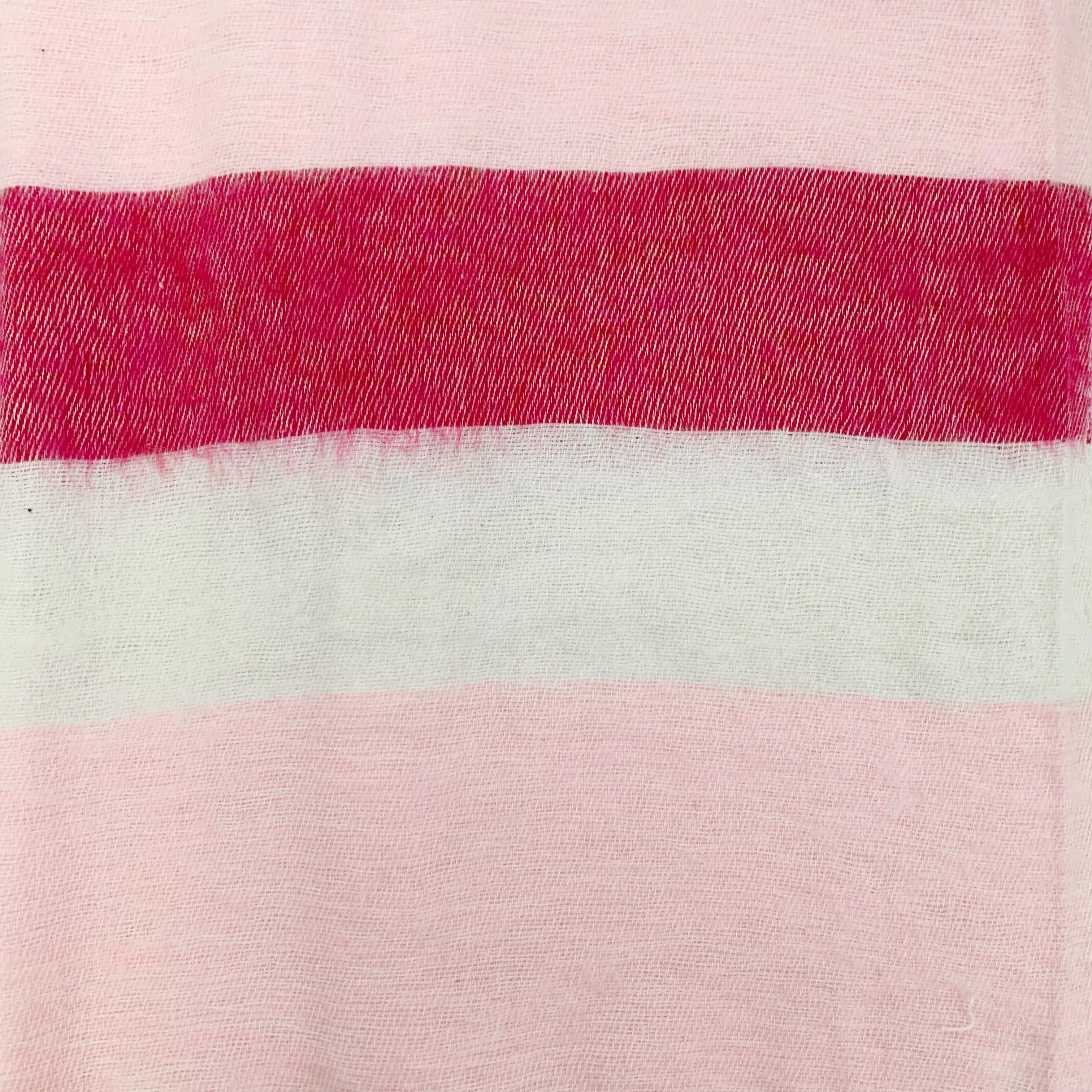 WOOL BLEND “PINK STRIPE” SHAWL 80x195CM