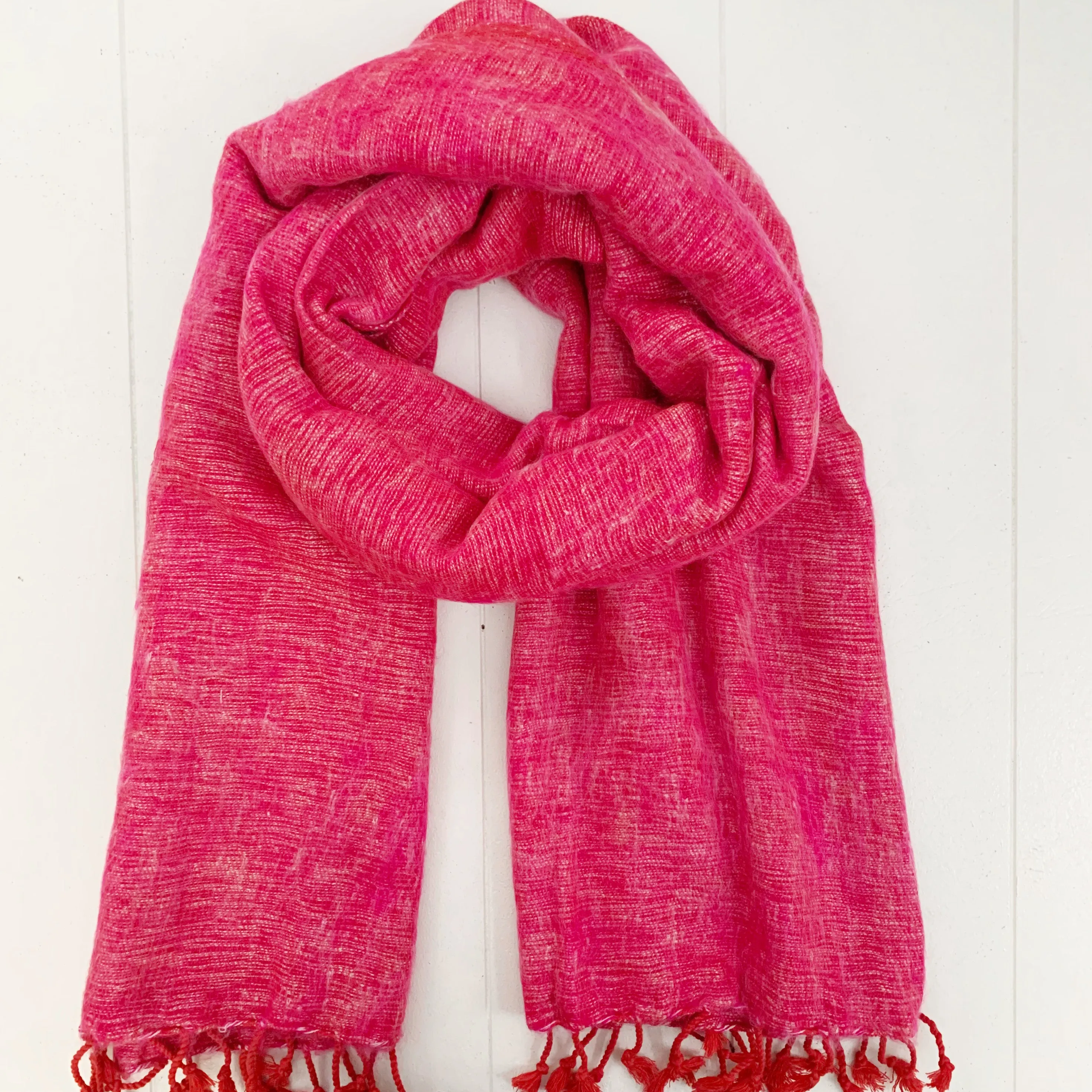 WOOL BLEND “ROSE” SHAWL 80x195CM