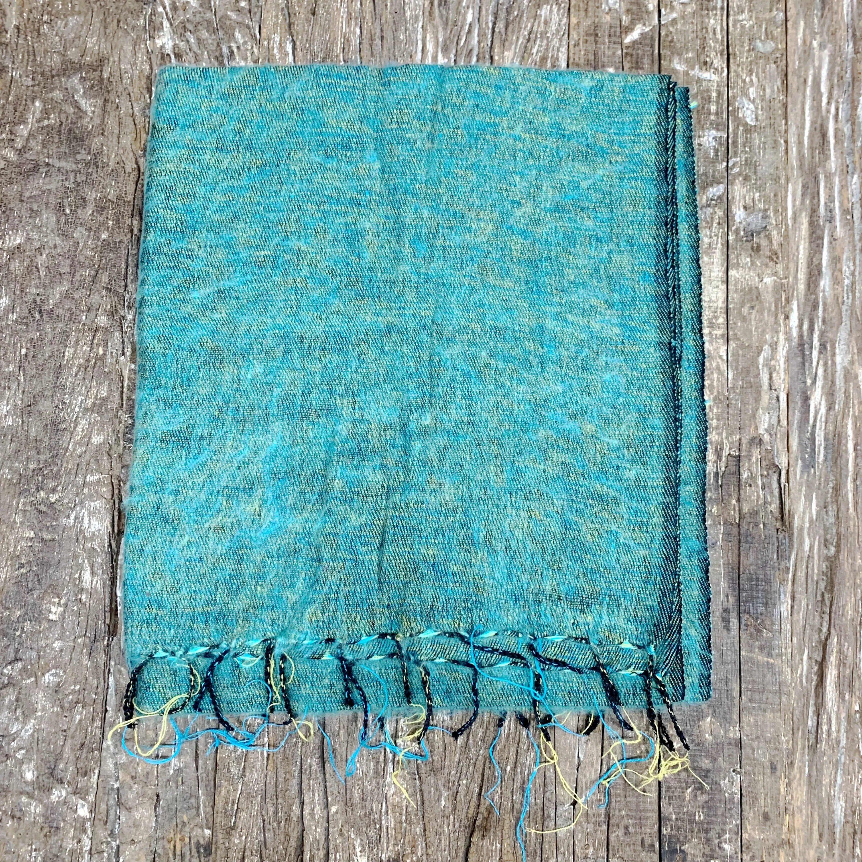 WOOL BLEND “SEAFOAM” SHAWL 80x195CM
