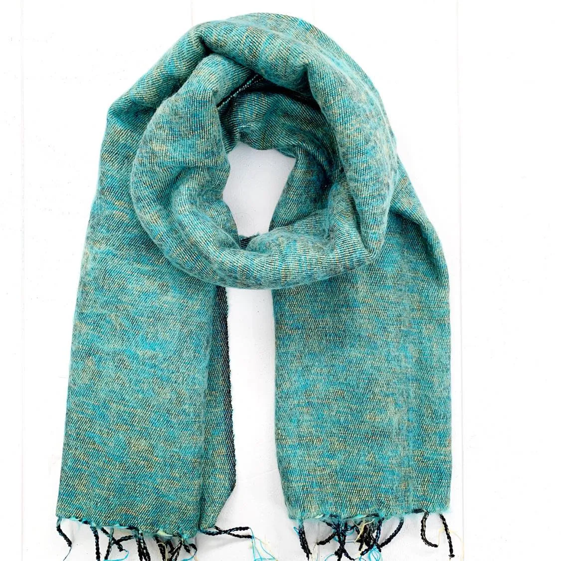 WOOL BLEND “SEAFOAM” SHAWL 80x195CM